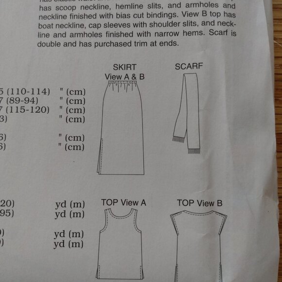 Vintage Tops & Skirts Sewing Pattern XS-XL UNCUT Kwik Sew 3139 Easy - Picture 8 of 10